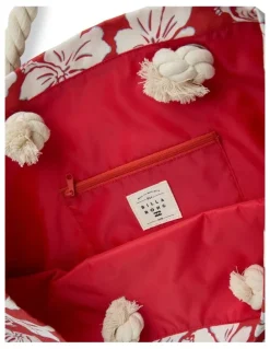 Billabong Paradise Call Tote Bag In Red Crush