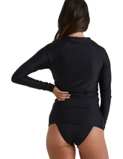 Billabong Society Long Sleeve Rash Vest in Black