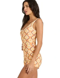 BILLABONG Sol Groove One Piece in Tangerine