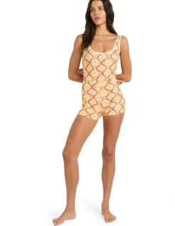 BILLABONG Sol Groove One Piece in Tangerine