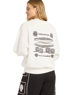 Billabong Sol Mate Kendal Crew Neck in White
