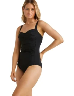 Billabong Sol Searcher Wrap One Piece in Black Pebble