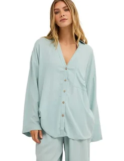 Billabong Sun Days Shirt Cover Up in Blue Light