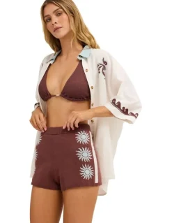 Billabong Sun Shadow Elastic Waist Shorts In Espresso