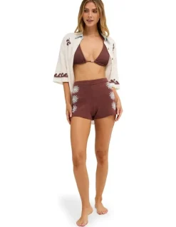 Billabong Sun Shadow Elastic Waist Shorts In Espresso