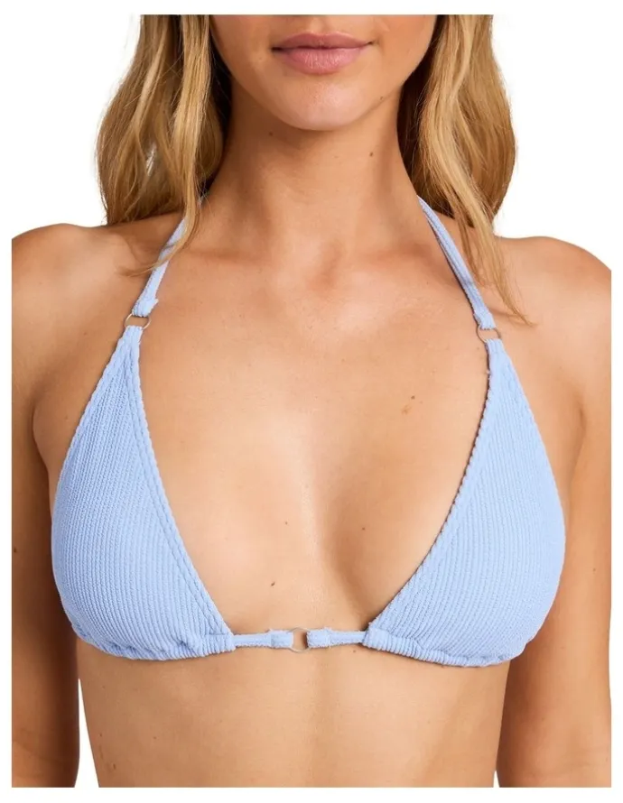 Billabong Sunrays Suni Tri Bikini Top in Blue Bell