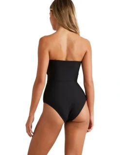 Billabong Tanlines Bandeau One Piece in Black