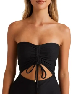 Billabong Tanlines Bandeau One Piece in Black
