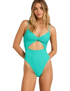 Billabong Tanlines Mika One Piece Swimsuit Paradise in Green