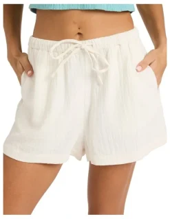 BILLABONG Wanderer Elastic Waist Shorts in Salt Crystal