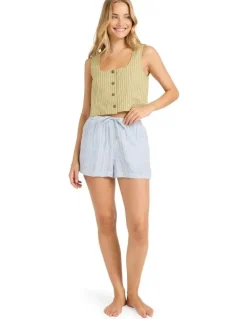 BILLABONG Wanderer Elastic Waist Shorts in Twilight Blue