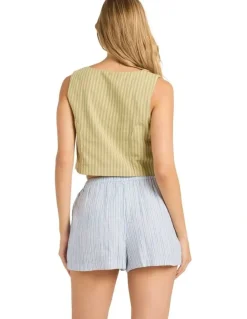 BILLABONG Wanderer Elastic Waist Shorts in Twilight Blue