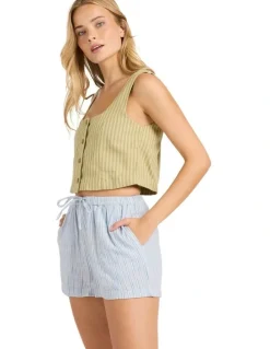BILLABONG Wanderer Elastic Waist Shorts in Twilight Blue