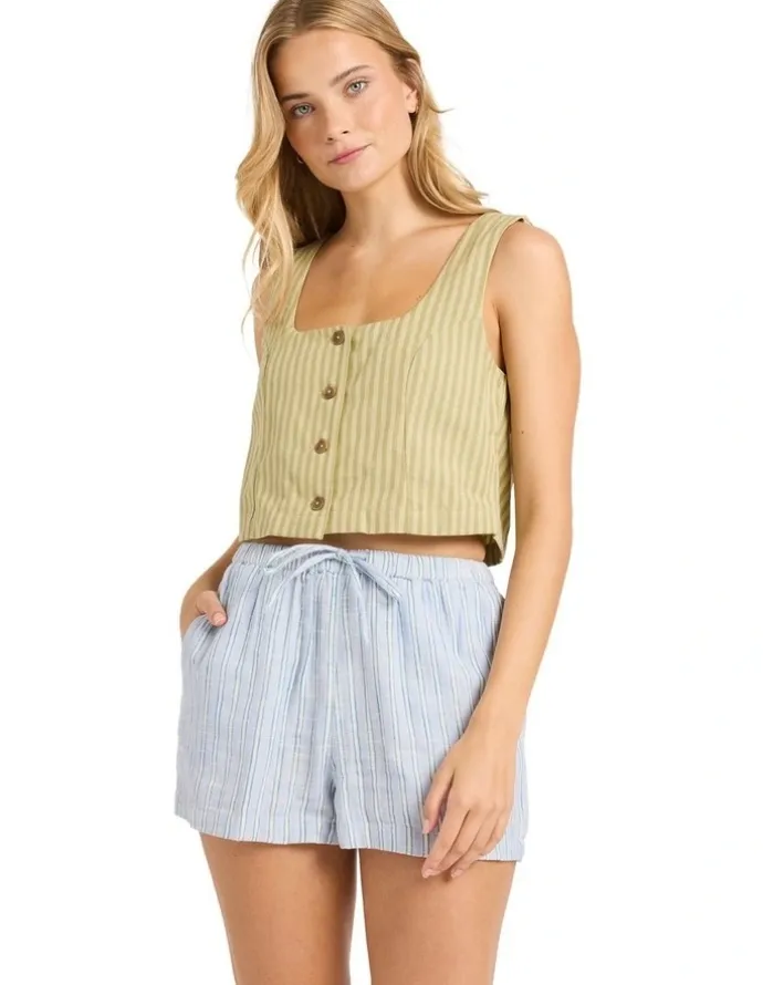 BILLABONG Wanderer Elastic Waist Shorts in Twilight Blue