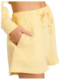 Billabong Wanderer Elastic Waist Shorts In Sunlight