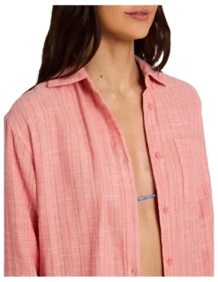 Billabong Wanderer Stripe Long Sleeve Shirt Sugar Almond