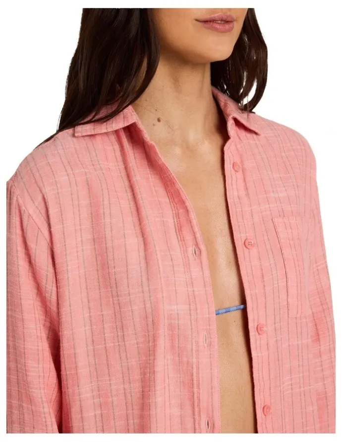 Billabong Wanderer Stripe Long Sleeve Shirt Sugar Almond