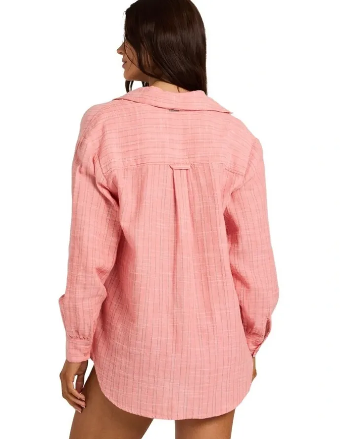 Billabong Wanderer Stripe Long Sleeve Shirt Sugar Almond