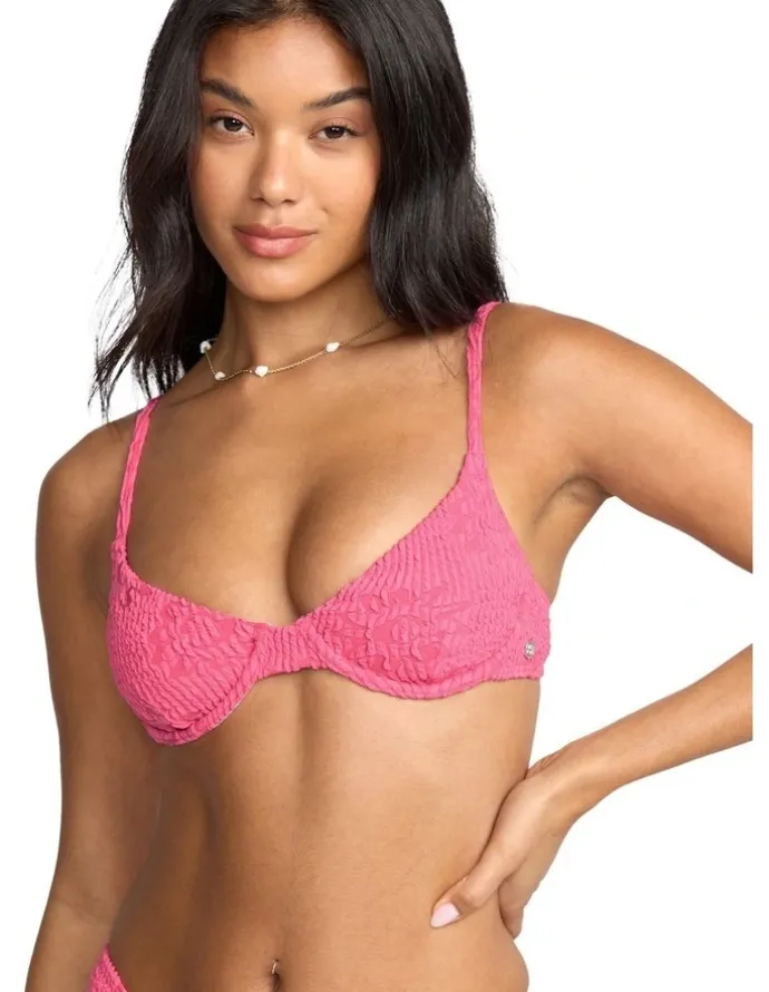 Billabong We're Wild Demi Underwire Bikini Top in Orange