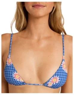 Billabong Western Sky Mini Slide Tri Bikini Top True in Navy