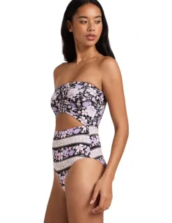 Billabong Forevermore Summer One Piece Swimsuit in Black Pebble