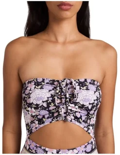 Billabong Forevermore Summer One Piece Swimsuit in Black Pebble