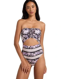 Billabong Forevermore Summer One Piece Swimsuit in Black Pebble