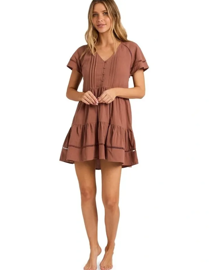 Billabong Juniper Mini Dress in Brownstone
