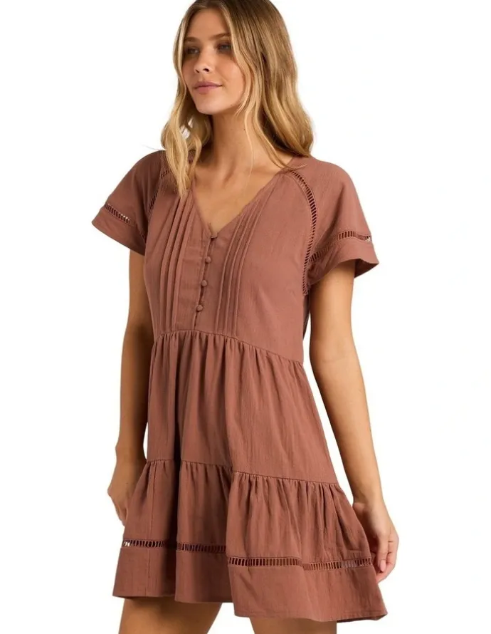 Billabong Juniper Mini Dress in Brownstone