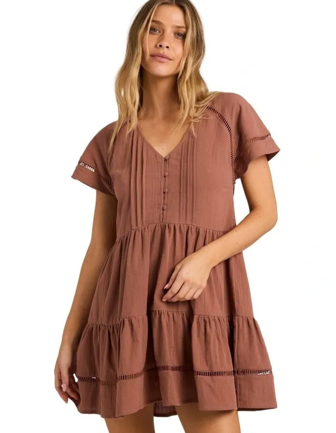 Billabong Juniper Mini Dress in Brownstone