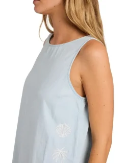 Billabong Marisol Mini Dress Sky in Gray