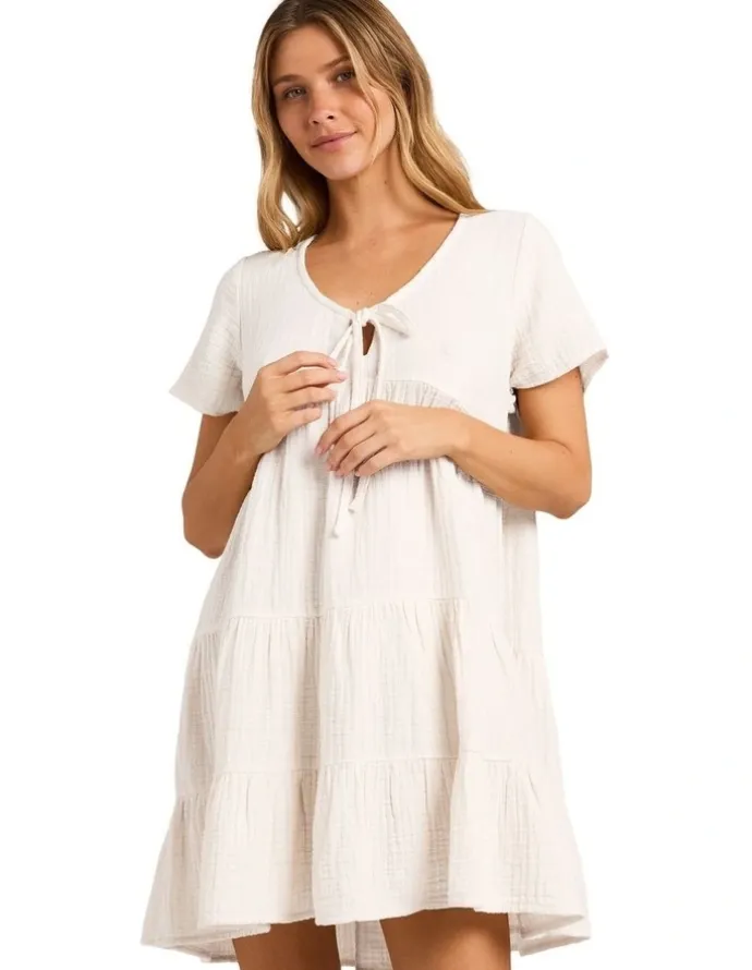 Billabong Sutton Mini Dress in Salt Crystal