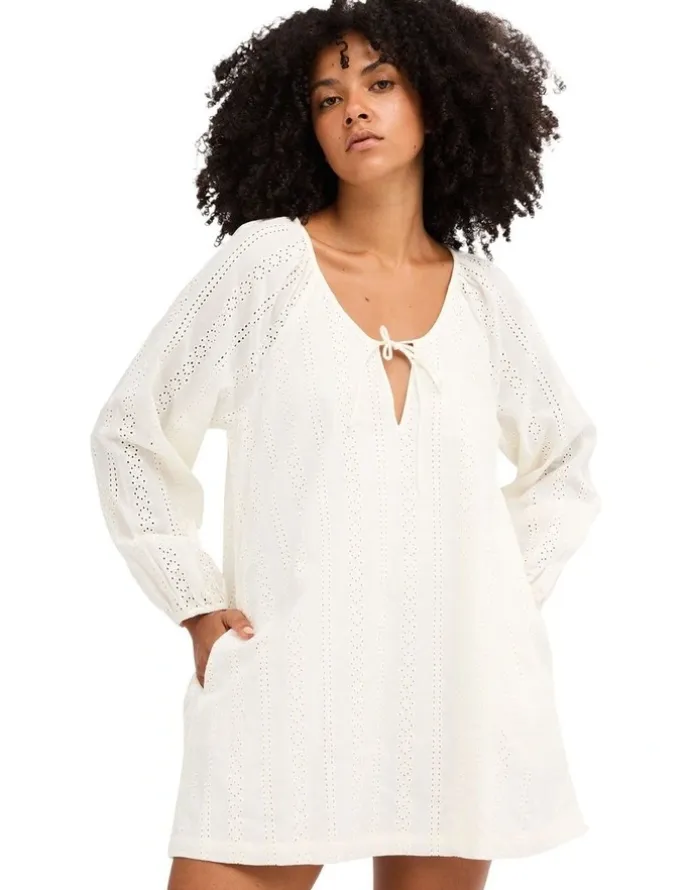 Billabong Sweet Solace Mini Dress in Salt Crystal
