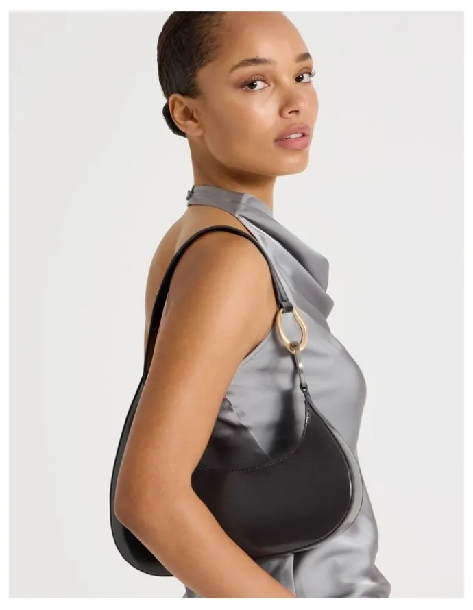 Blaq Bailey Shoulder Bag in Gunmetal