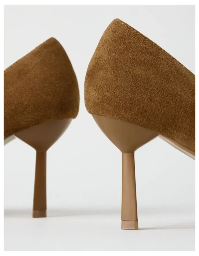 Blaq Becka Heeled Shoes in Camel