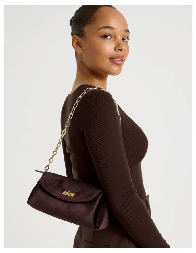 Blaq Bella Shoulder Bag in Chocolate