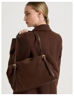 Blaq Billy Leather Tote Bag in Chocolate