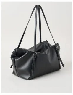 Blaq Billy Leather Tote Bag in Black