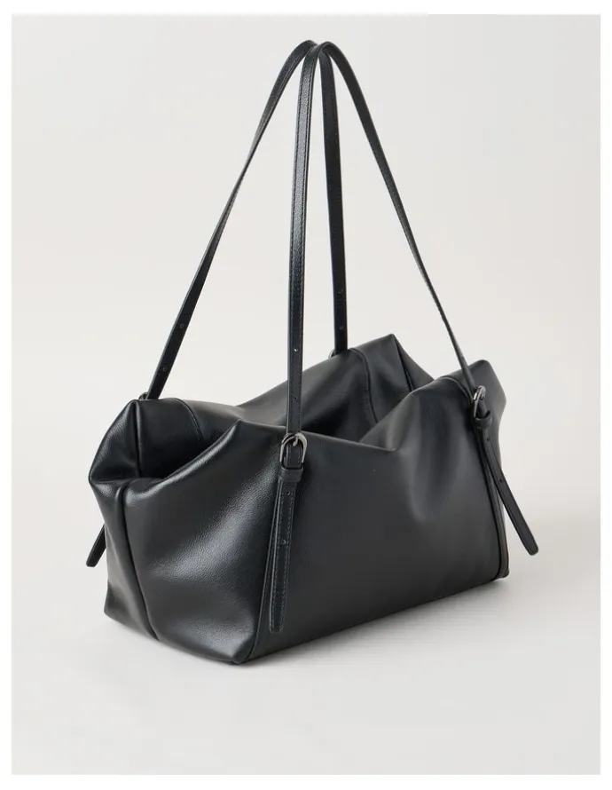 Blaq Billy Leather Tote Bag in Black