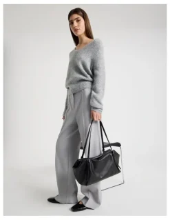 Blaq Billy Leather Tote Bag in Black