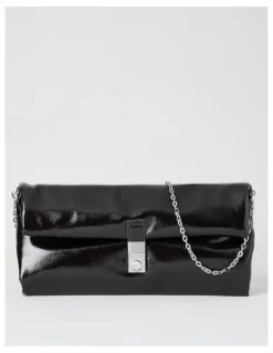 Blaq Blossom Clutch Bag in Black