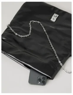 Blaq Blossom Clutch Bag in Black