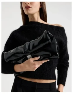 Blaq Blossom Clutch Bag in Black