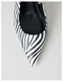 Blaq Breanna Heeled Shoes in Zebra
