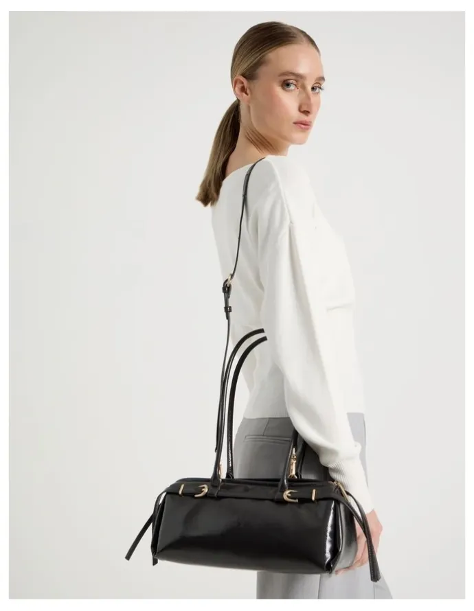 Blaq Brianna Shoulder Bag in Gunmetal