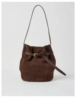 Blaq Brooklyn Leather Shoulder Bag in Chocolate