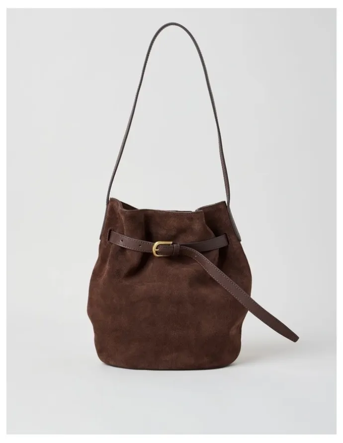 Blaq Brooklyn Leather Shoulder Bag in Chocolate