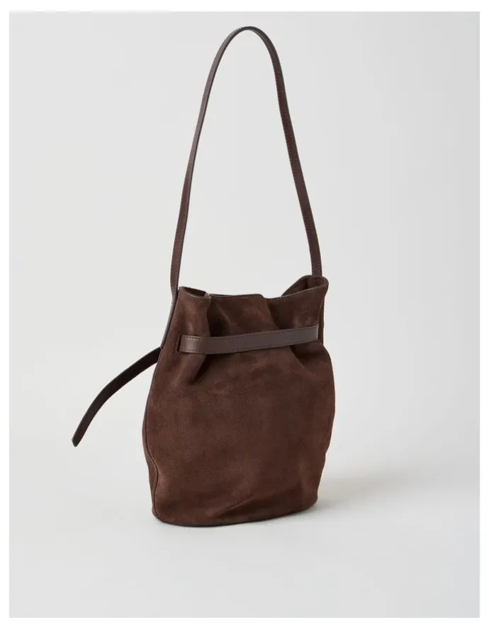 Blaq Brooklyn Leather Shoulder Bag in Chocolate