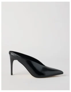 Blaq Claudia Heeled Shoes in Black Glaze