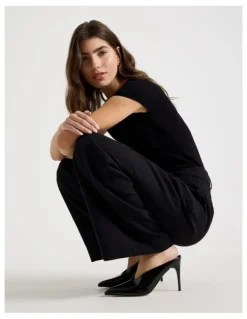 Blaq Claudia Heeled Shoes in Black Glaze